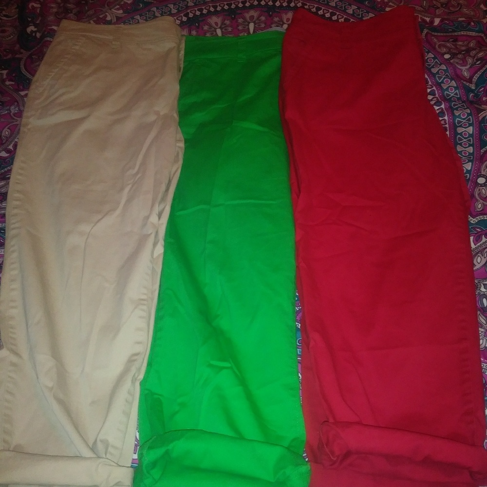 Three pairs of Chino pants 👖